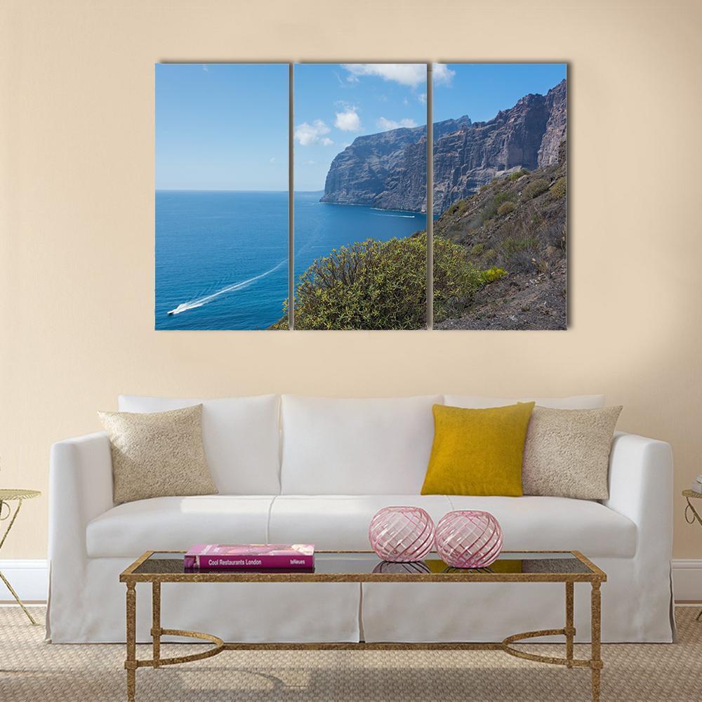 View Of The Los Gigantes Cliffs Canvas Wall Art-3 Horizontal-Gallery Wrap-37" x 24"-Tiaracle