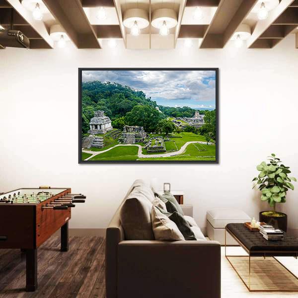 View Of The Mayan Ruins Of Palenque Canvas Wall Art-3 Horizontal-Gallery Wrap-25" x 16"-Tiaracle