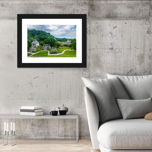 View Of The Mayan Ruins Of Palenque Canvas Wall Art-3 Horizontal-Gallery Wrap-25" x 16"-Tiaracle