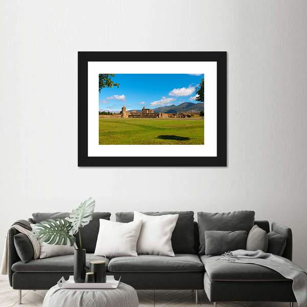 View Of The Medieval Fortress In Roses Canvas Wall Art-3 Horizontal-Gallery Wrap-25" x 16"-Tiaracle