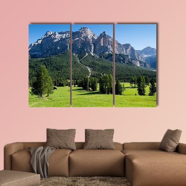 View Of The Mount Of Alta Badia Canvas Wall Art-3 Horizontal-Gallery Wrap-37" x 24"-Tiaracle