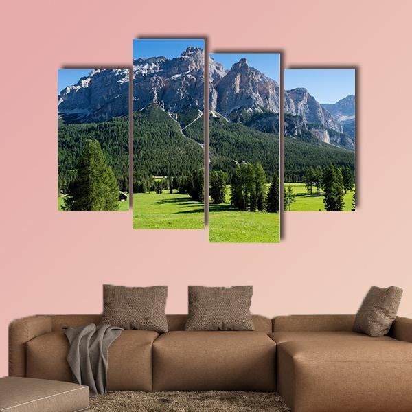 View Of The Mount Of Alta Badia Canvas Wall Art-4 Pop-Gallery Wrap-50" x 32"-Tiaracle
