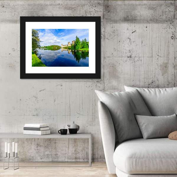 View Of The Olavinlinna Castle Canvas Wall Art-3 Horizontal-Gallery Wrap-25" x 16"-Tiaracle
