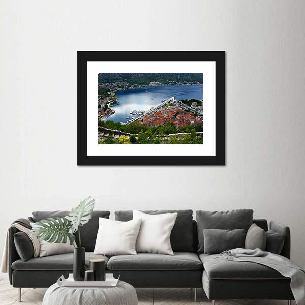 View Of The Old Town Of Kotor Canvas Wall Art-5 Horizontal-Gallery Wrap-22" x 12"-Tiaracle