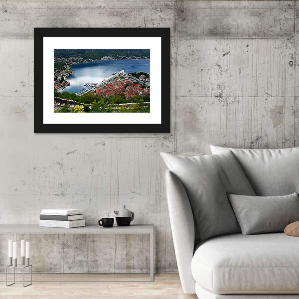 View Of The Old Town Of Kotor Canvas Wall Art-5 Horizontal-Gallery Wrap-22" x 12"-Tiaracle