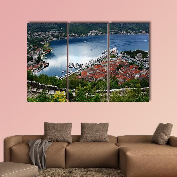 View Of The Old Town Of Kotor Canvas Wall Art-3 Horizontal-Gallery Wrap-25" x 16"-Tiaracle
