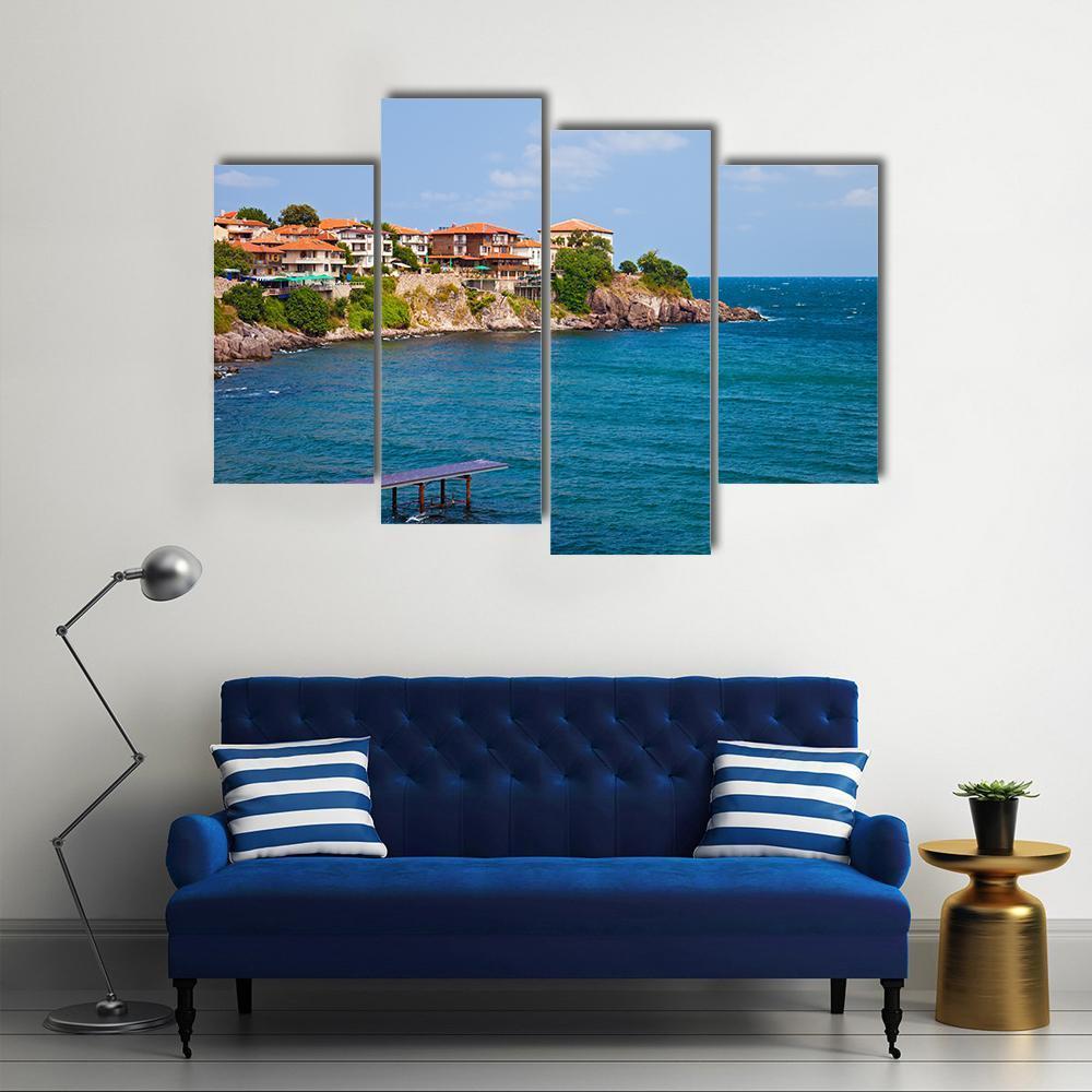 View Of The Old Town Part Of Sozopol Canvas Wall Art-4 Pop-Gallery Wrap-50" x 32"-Tiaracle