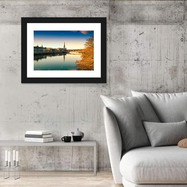 View Of The River Tay Canvas Wall Art-3 Horizontal-Gallery Wrap-25" x 16"-Tiaracle