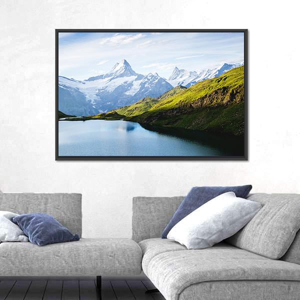 View Of The Snow Rocky Massif Canvas Wall Art-3 Horizontal-Gallery Wrap-25" x 16"-Tiaracle