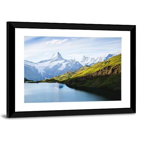 View Of The Snow Rocky Massif Canvas Wall Art-3 Horizontal-Gallery Wrap-25" x 16"-Tiaracle