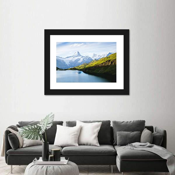 View Of The Snow Rocky Massif Canvas Wall Art-3 Horizontal-Gallery Wrap-25" x 16"-Tiaracle