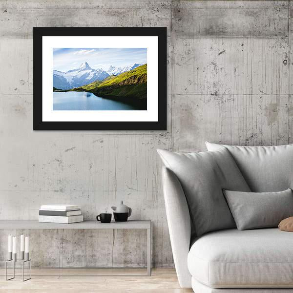 View Of The Snow Rocky Massif Canvas Wall Art-3 Horizontal-Gallery Wrap-25" x 16"-Tiaracle