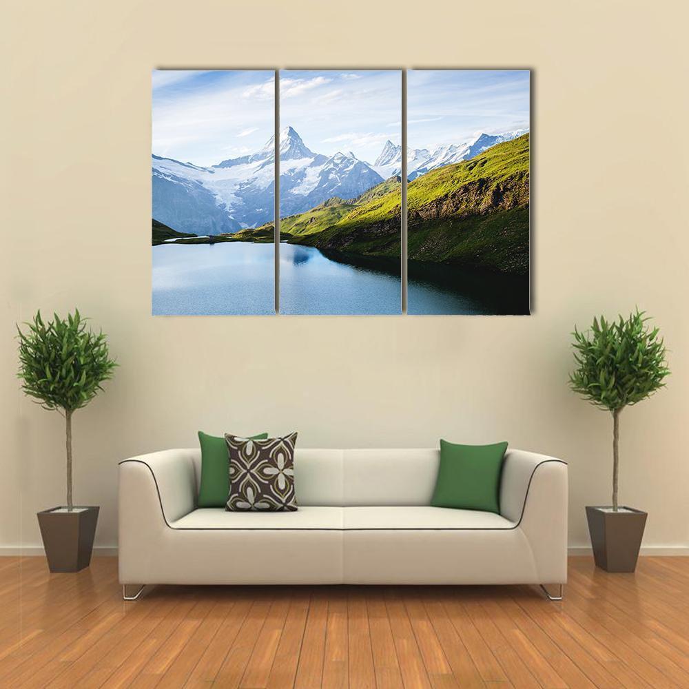 View Of The Snow Rocky Massif Canvas Wall Art-3 Horizontal-Gallery Wrap-37" x 24"-Tiaracle