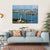 View Of The Statue Of Liberty And Manhattan Canvas Wall Art-4 Horizontal-Gallery Wrap-34" x 24"-Tiaracle