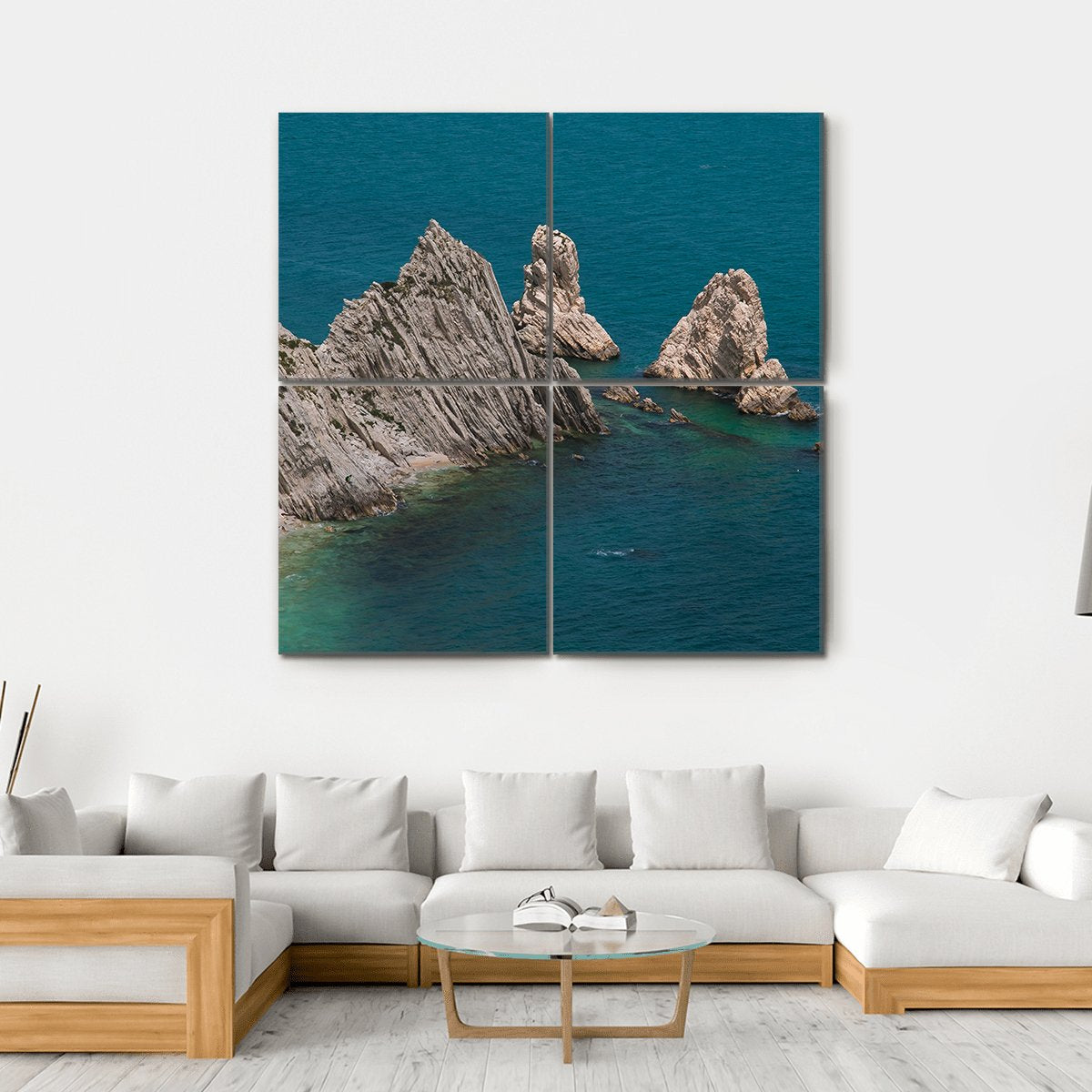 View Of The Two Sister In Italy Canvas Wall Art-4 Square-Gallery Wrap-17" x 17"-Tiaracle
