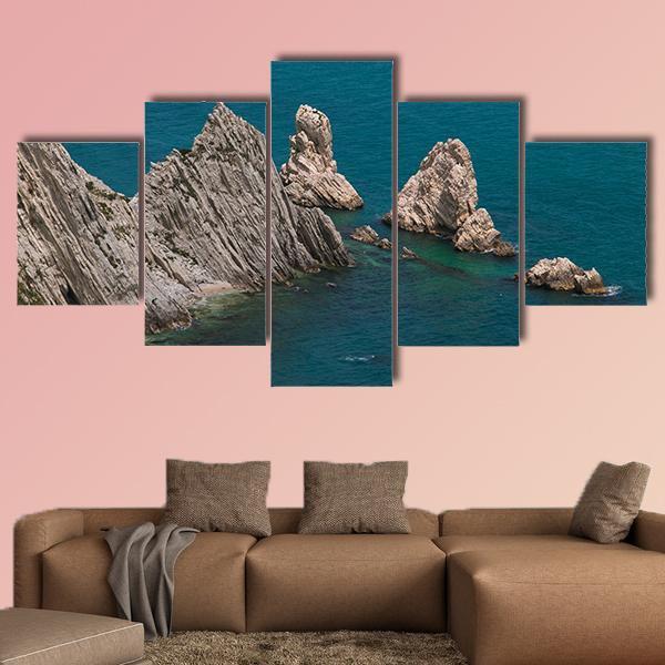 View Of The Two Sister In Italy Canvas Wall Art-5 Star-Gallery Wrap-62" x 32"-Tiaracle