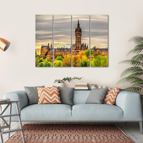 View Of The University Of Glasgow Canvas Wall Art-4 Horizontal-Gallery Wrap-34" x 24"-Tiaracle