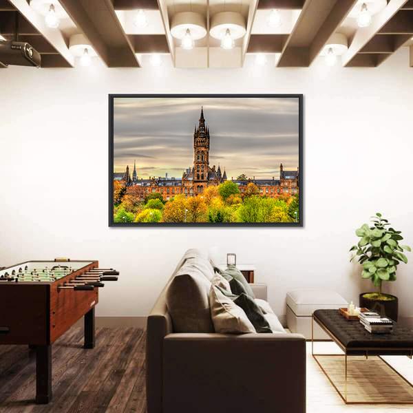 View Of The University Of Glasgow Canvas Wall Art-5 Horizontal-Gallery Wrap-22" x 12"-Tiaracle
