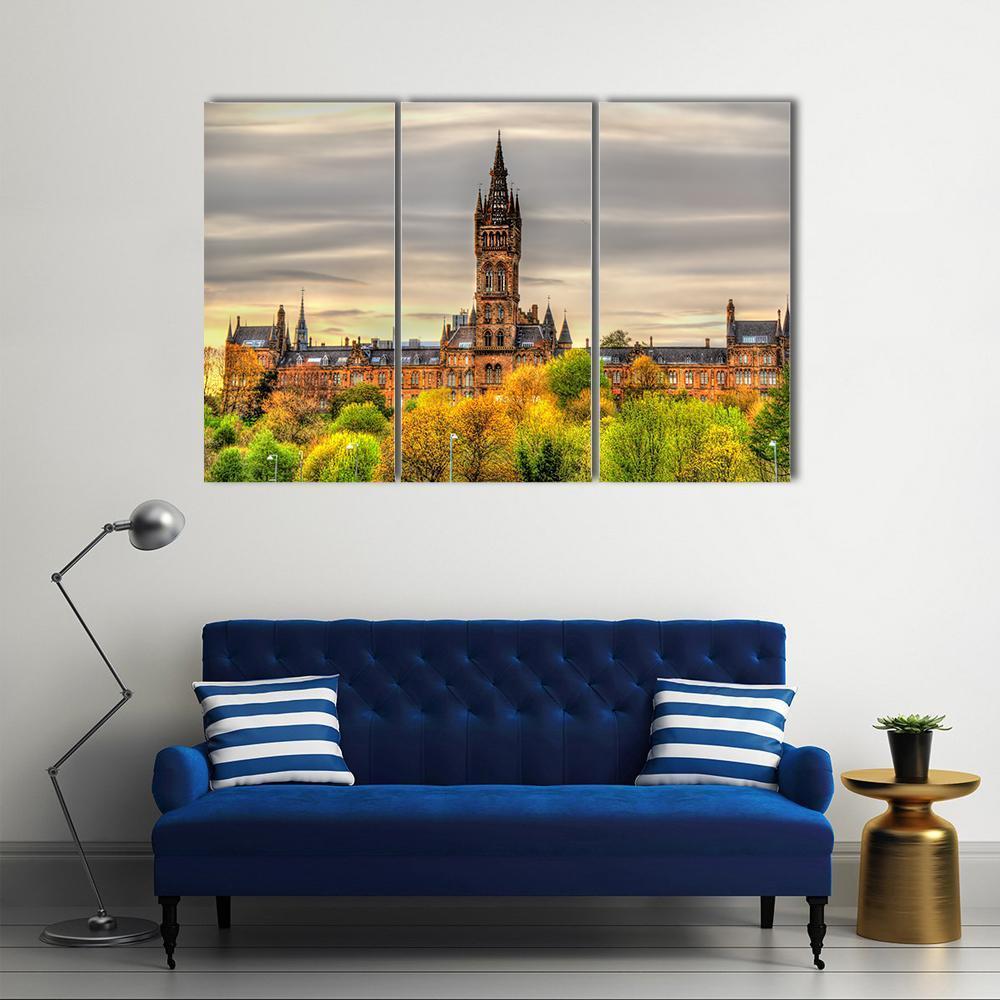 View Of The University Of Glasgow Canvas Wall Art-3 Horizontal-Gallery Wrap-37" x 24"-Tiaracle