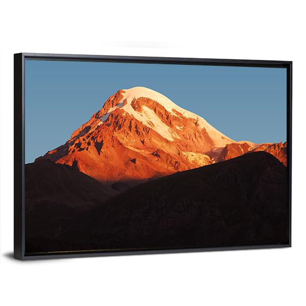 View Of The Volcano Kazbegi Canvas Wall Art-3 Horizontal-Gallery Wrap-25" x 16"-Tiaracle