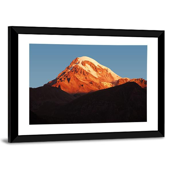 View Of The Volcano Kazbegi Canvas Wall Art-3 Horizontal-Gallery Wrap-25" x 16"-Tiaracle