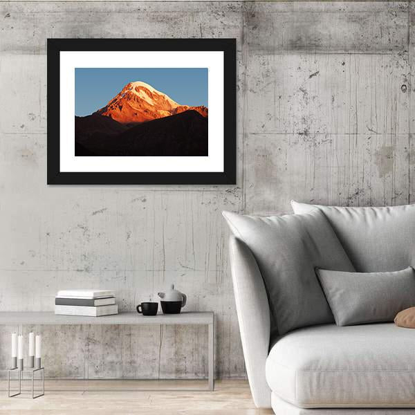 View Of The Volcano Kazbegi Canvas Wall Art-5 Horizontal-Gallery Wrap-22" x 12"-Tiaracle