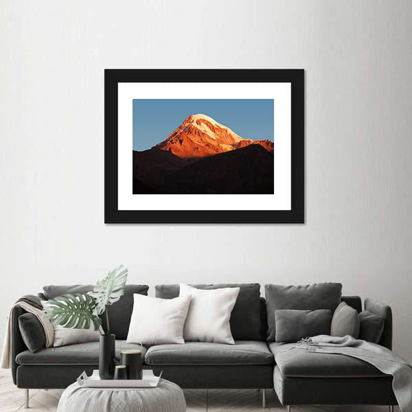 View Of The Volcano Kazbegi Canvas Wall Art-3 Horizontal-Gallery Wrap-25" x 16"-Tiaracle