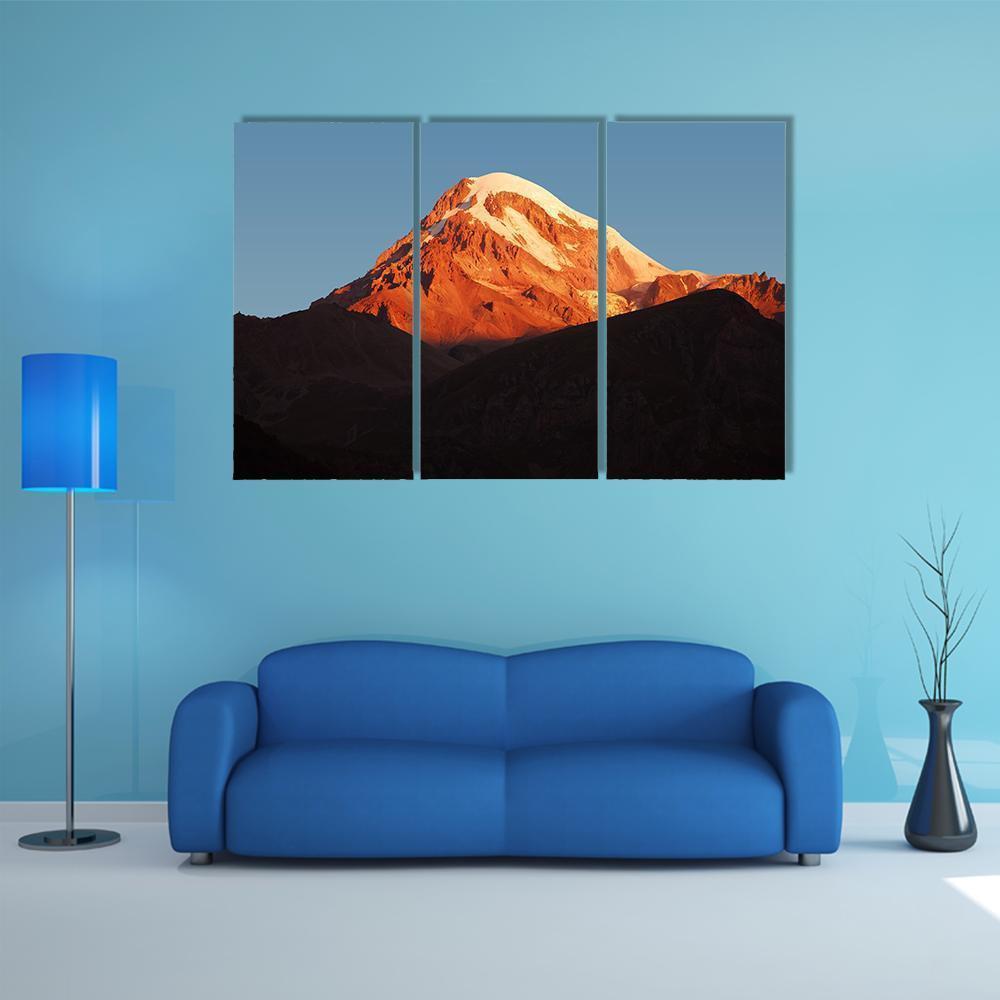 View Of The Volcano Kazbegi Canvas Wall Art-3 Horizontal-Gallery Wrap-37" x 24"-Tiaracle