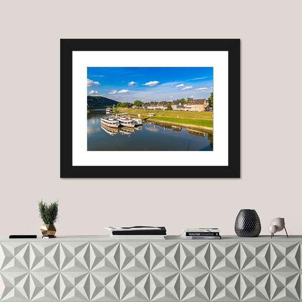 View Of Trier In A Beautiful Summer Day Canvas Wall Art-1 Piece-Framed Print-20" x 16"-Tiaracle