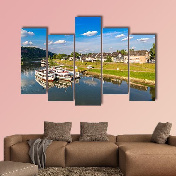 View Of Trier In A Beautiful Summer Day Canvas Wall Art-5 Pop-Gallery Wrap-47" x 32"-Tiaracle