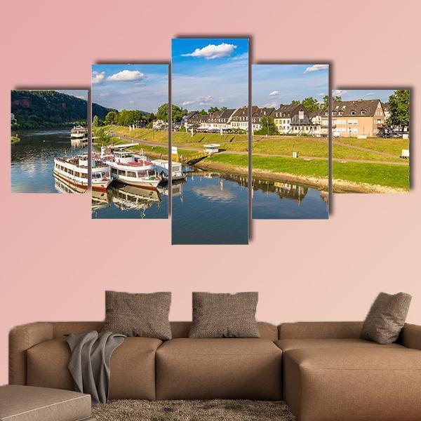View Of Trier In A Beautiful Summer Day Canvas Wall Art-5 Star-Gallery Wrap-62" x 32"-Tiaracle
