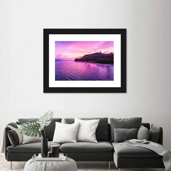 View Of Tropical Beach And Sea Canvas Wall Art-3 Horizontal-Gallery Wrap-25&quot; x 16&quot;-Tiaracle