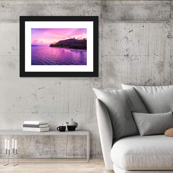 View Of Tropical Beach And Sea Canvas Wall Art-3 Horizontal-Gallery Wrap-25&quot; x 16&quot;-Tiaracle