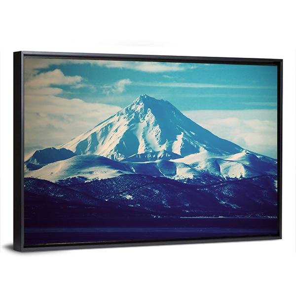 View Of Volcano Canvas Wall Art-3 Horizontal-Gallery Wrap-25" x 16"-Tiaracle