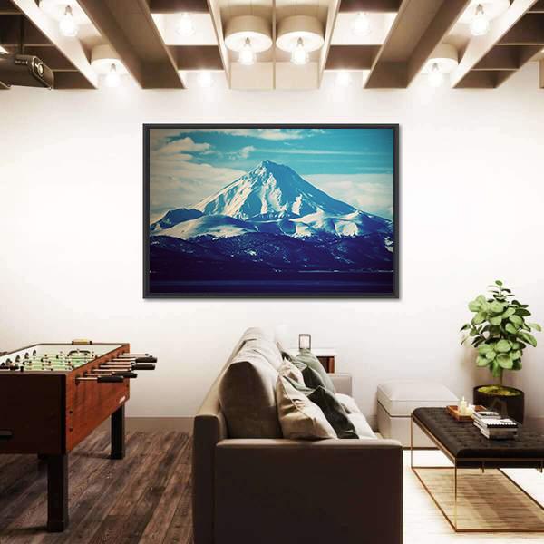 View Of Volcano Canvas Wall Art-3 Horizontal-Gallery Wrap-25" x 16"-Tiaracle
