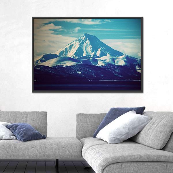 View Of Volcano Canvas Wall Art-3 Horizontal-Gallery Wrap-25" x 16"-Tiaracle