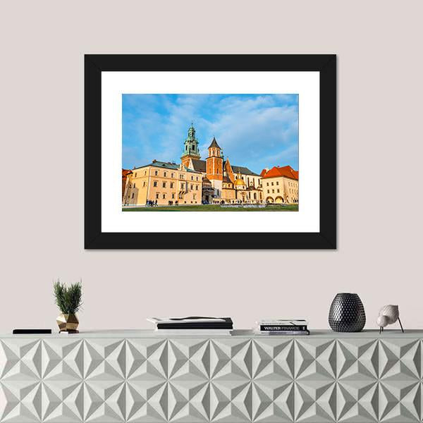 View Of Wawel Castle In Krakow Canvas Wall Art-1 Piece-Framed Print-20" x 16"-Tiaracle
