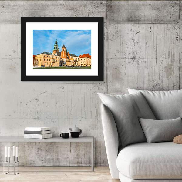 View Of Wawel Castle In Krakow Canvas Wall Art-3 Horizontal-Gallery Wrap-25" x 16"-Tiaracle