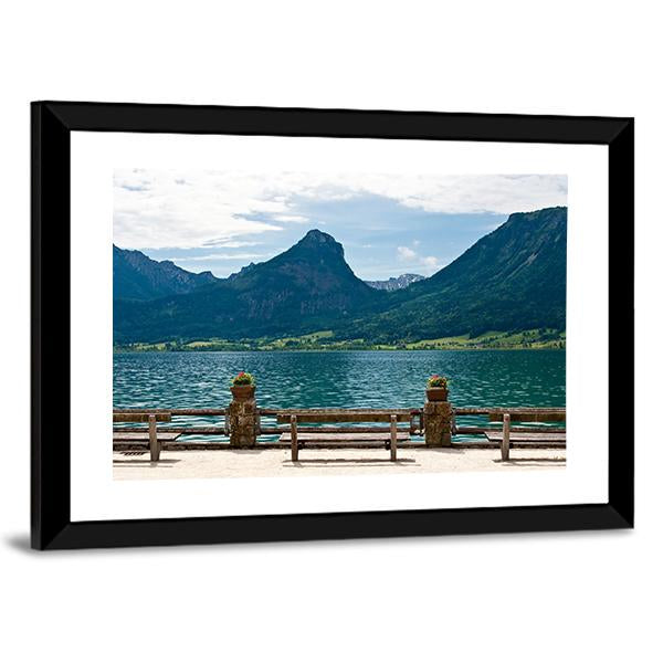 View Of Wolfgangsee From St Wolfgang Canvas Wall Art-3 Horizontal-Gallery Wrap-25" x 16"-Tiaracle