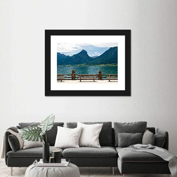 View Of Wolfgangsee From St Wolfgang Canvas Wall Art-3 Horizontal-Gallery Wrap-25" x 16"-Tiaracle
