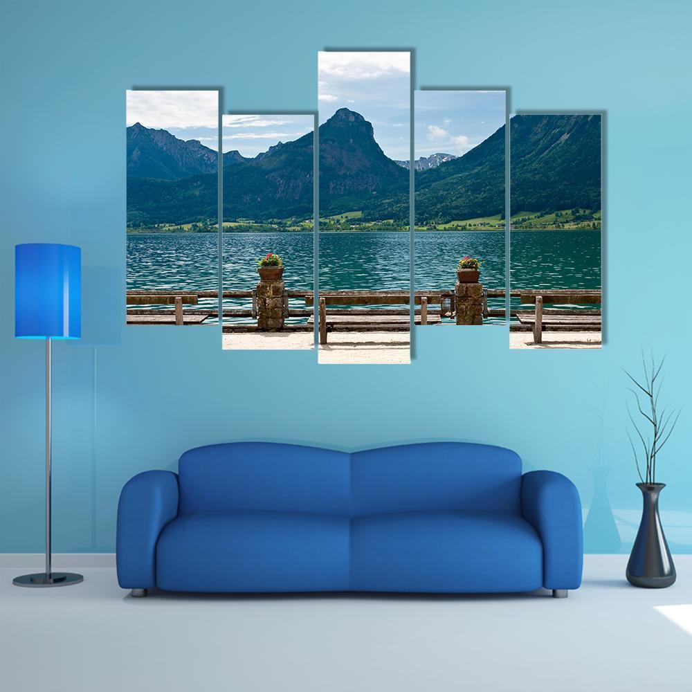 View Of Wolfgangsee From St Wolfgang Canvas Wall Art-5 Pop-Gallery Wrap-47" x 32"-Tiaracle