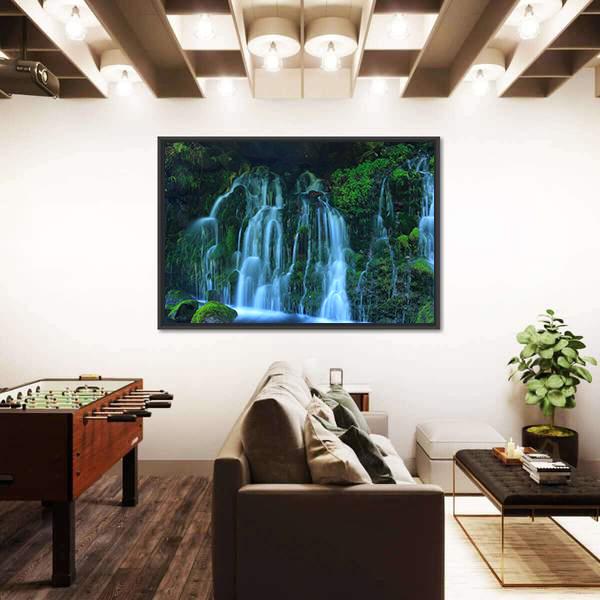 View Of Xia Yuan Waterfall Canvas Wall Art-5 Horizontal-Gallery Wrap-22" x 12"-Tiaracle