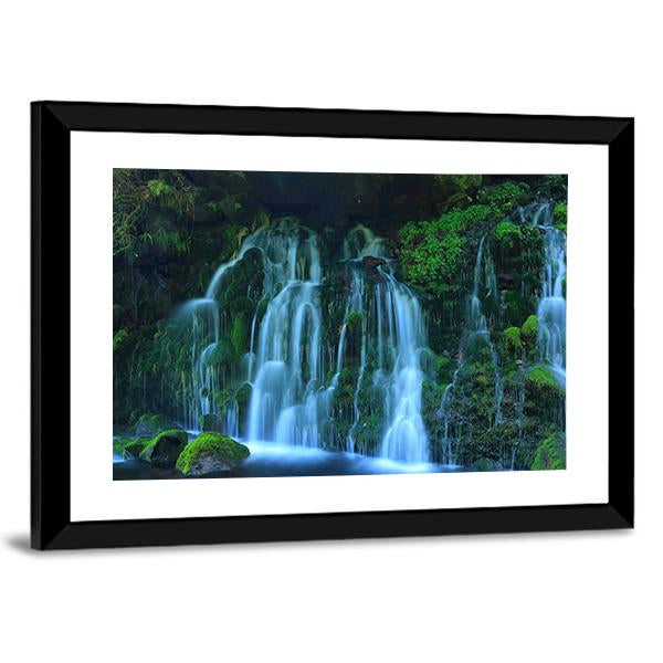 View Of Xia Yuan Waterfall Canvas Wall Art-5 Horizontal-Gallery Wrap-22" x 12"-Tiaracle