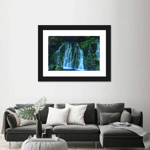 View Of Xia Yuan Waterfall Canvas Wall Art-5 Horizontal-Gallery Wrap-22" x 12"-Tiaracle
