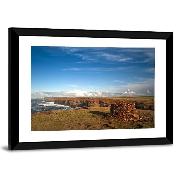 View Of Yesnaby In Orkney West Coast Canvas Wall Art-3 Horizontal-Gallery Wrap-25" x 16"-Tiaracle