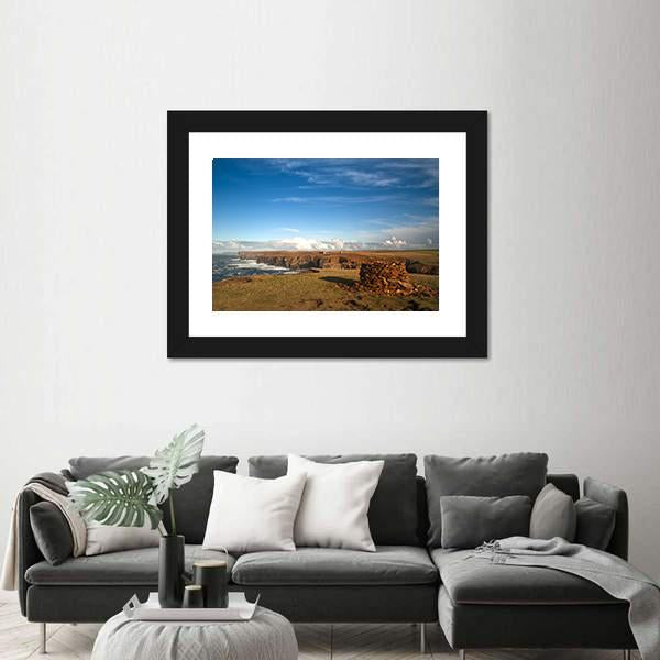 View Of Yesnaby In Orkney West Coast Canvas Wall Art-3 Horizontal-Gallery Wrap-25" x 16"-Tiaracle