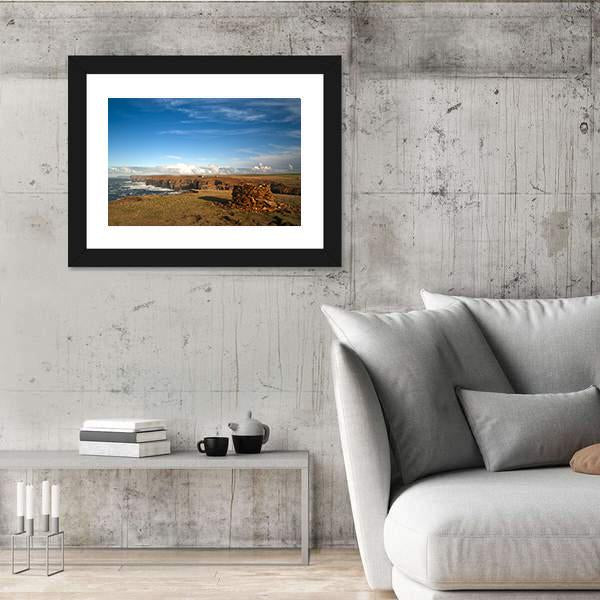 View Of Yesnaby In Orkney West Coast Canvas Wall Art-3 Horizontal-Gallery Wrap-25" x 16"-Tiaracle