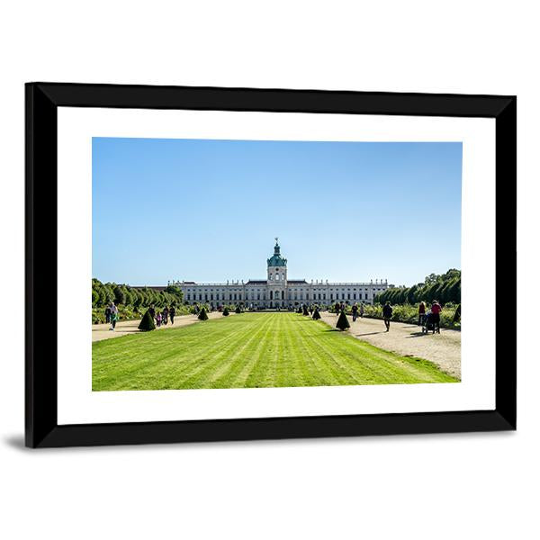 View On Charlottenburg Palace In Berlin Panoramic Canvas Wall Art-1 Piece-36&quot; x 12&quot;-Tiaracle