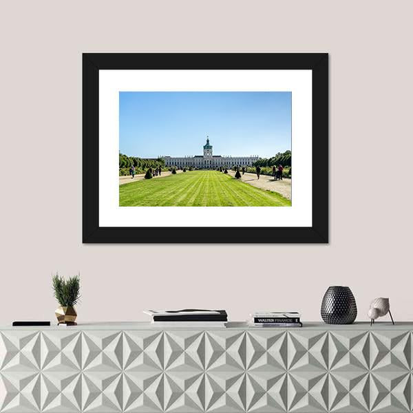 View On Charlottenburg Palace In Berlin Panoramic Canvas Wall Art-1 Piece-36&quot; x 12&quot;-Tiaracle