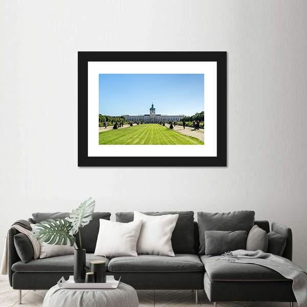 View On Charlottenburg Palace In Berlin Panoramic Canvas Wall Art-1 Piece-36&quot; x 12&quot;-Tiaracle